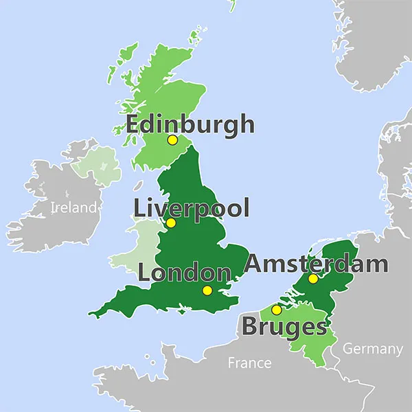 Map of trip locations