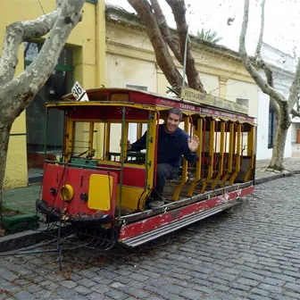Old train in Colonia del Sacramento, Uruguay