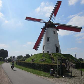 Windmill in the Belgian countryside