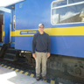 Standing aside the Andean Explorer train